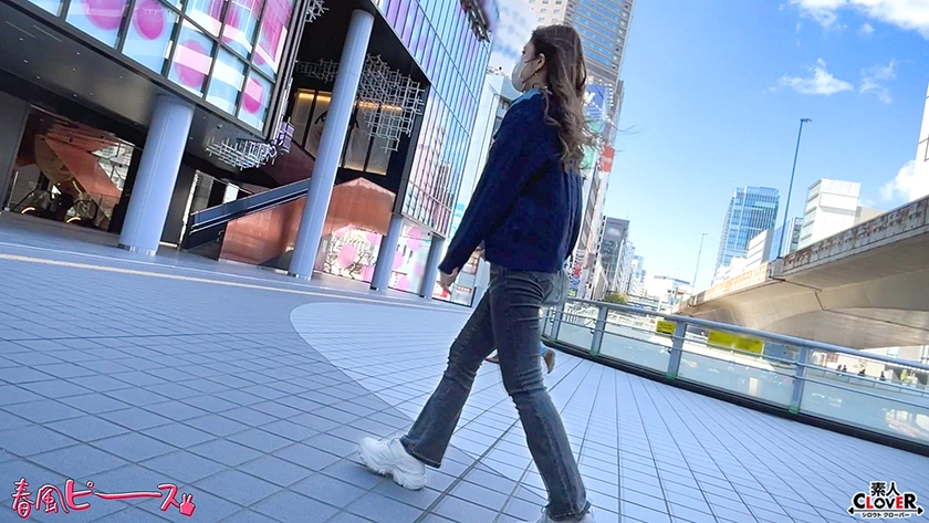 最高フォルムギャル春風ピース！腹出しファッション美女サンプル画像1