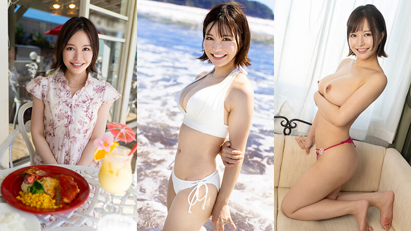 【清楚女子アナ系】夏〇三〇似のショートカット若妻27歳 浮気相手と夏の海に逃避行 美顔美声美ボディ最高の人妻と最高の浮気中出しセックス【夏のおもひで…】のサンプル画像1