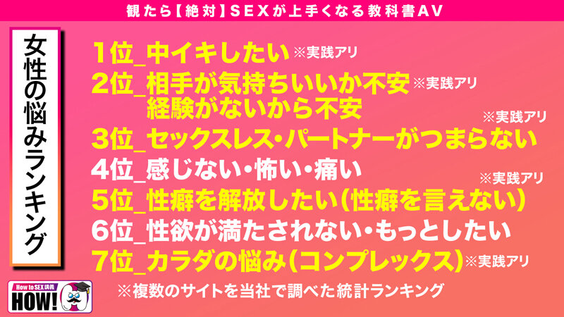 How to学園 観たら【絶対】SEXが上手くなる教科書AV【女性の悩み解決SP】倉本すみれ 新村あかりのサンプル画像4